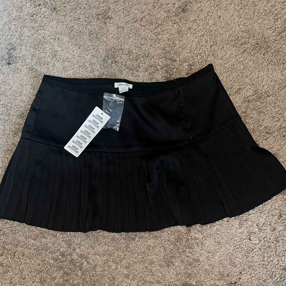 Urban Outfitters Black Pleated Mini Skirt
